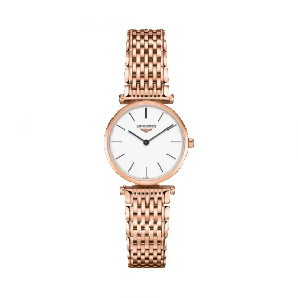 浪琴/Longines 嘉岚系列 石英 精钢镀18K玫瑰金 女表 L4.209.1.92.8