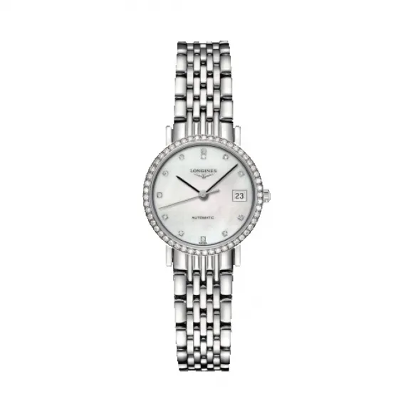 浪琴/Longines 博雅系列 自动机械 精钢 镶钻 女表 L4.309.0.87.6