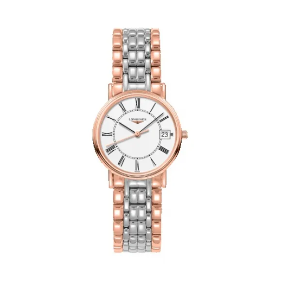 浪琴/Longines 瑰丽系列 石英 精钢镀18K玫瑰金 女表 L4.320.1.11.7