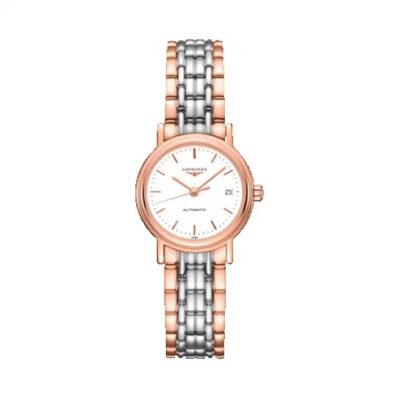 浪琴/Longines 瑰丽系列 自动机械 精钢镀18K玫瑰金 女表 L4.321.1.12.7