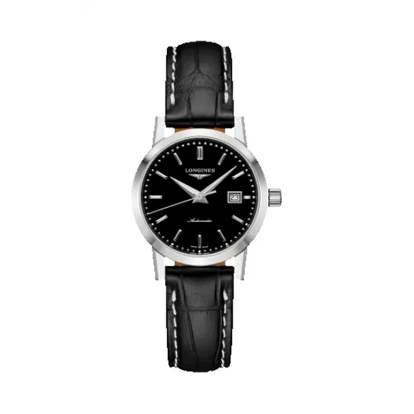 浪琴/Longines 精钢 黑色 自动机械机芯 手表 L4.325.4.52.0