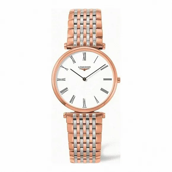 浪琴/Longines 嘉岚系列 石英 精钢镀18K玫瑰金 男表 L4.709.1.91.7