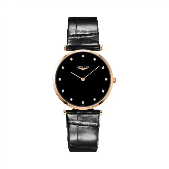 浪琴/Longines 嘉岚系列 石英 精钢镀18K玫瑰金 男表 L4.755.1.57.2