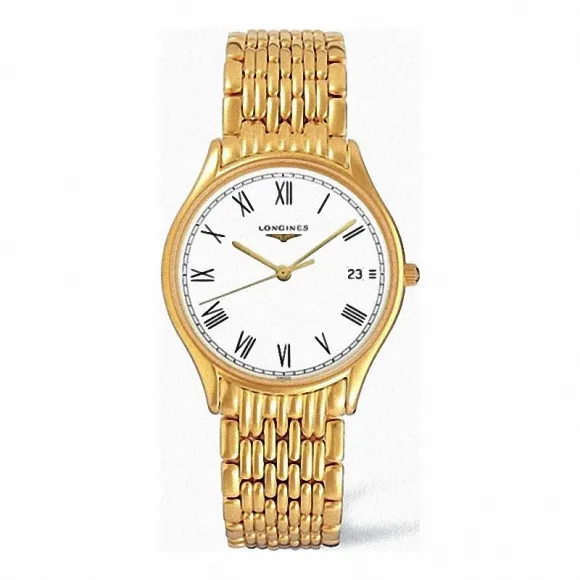 浪琴/Longines 律雅系列 石英 精钢镀18K金 男表 L4.759.2.11.8