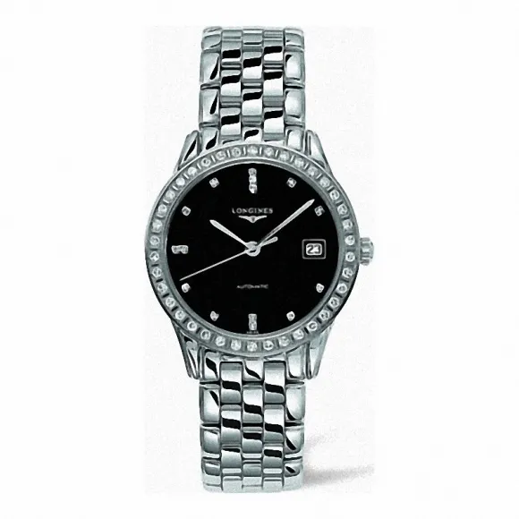 浪琴/Longines 军旗系列 自动机械 精钢 镶钻 男表 L4.774.0.57.6