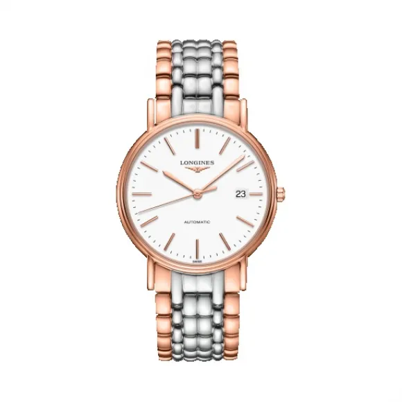 浪琴/Longines 瑰丽系列 自动机械 精钢镀18K玫瑰金 男表 L4.921.1.12.7