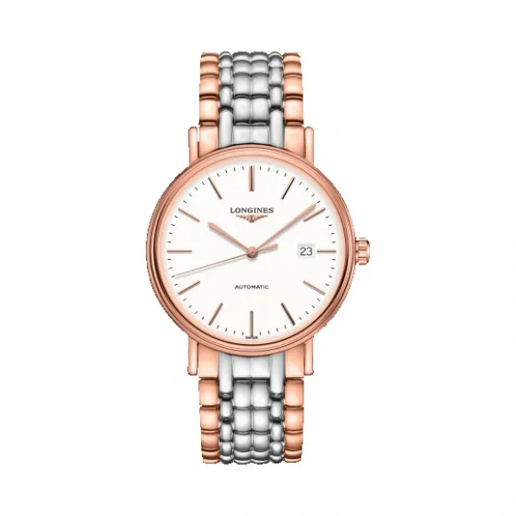 浪琴/Longines Présence 精钢和红色PVD涂层 自动机械机芯表 L4.922.1.12.7