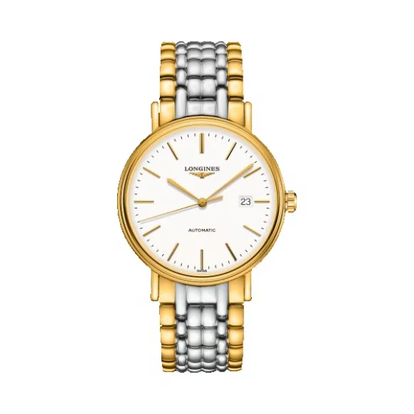 浪琴/Longines Présence 精钢和黄色PVD涂层 自动机械机芯表 L4.922.2.12.7