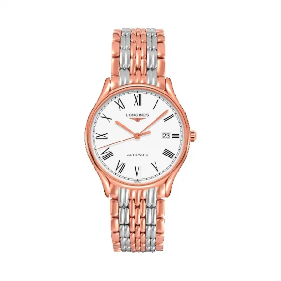 浪琴/Longines 律雅系列 自动机械 精钢镀18K玫瑰金 男表 L4.960.1.11.7