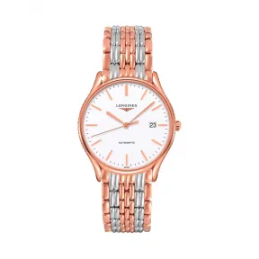 浪琴/Longines 律雅系列 自动机械 精钢镀18K玫瑰金 男表 L4.960.1.12.7