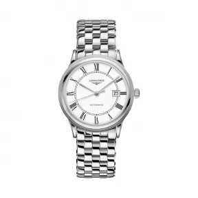 浪琴/Longines 精钢 白色 自动机械机芯 手表 L4.984.4.21.6