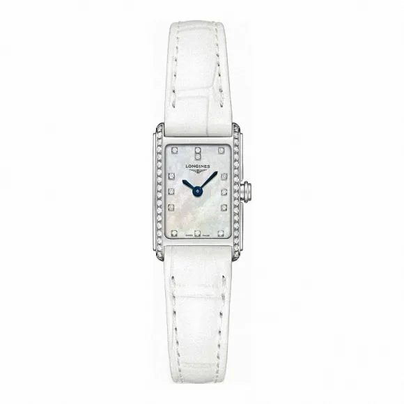 浪琴/Longines 黛绰维纳系列 石英 精钢 镶钻 女表 L5.258.0.87.2