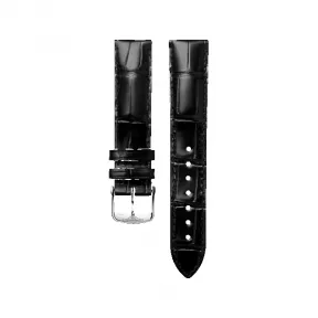 浪琴/Longines 亮黑色 19.00 MM 鳄鱼皮 表带 L682114355