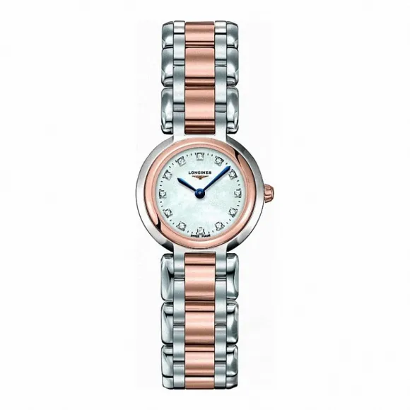 浪琴/Longines 心月系列 石英 18K金 精钢 女表 L8.109.5.87.6