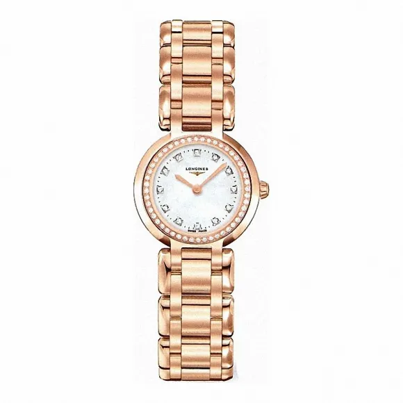 浪琴/Longines 心月系列 石英 精钢镶钻 女表 L8.109.9.87.6