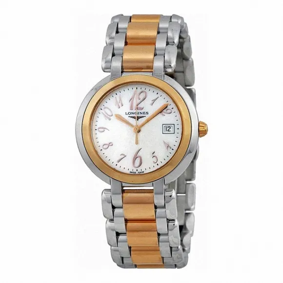 浪琴/Longines 心月系列 石英 18K金 精钢 女表 L8.112.5.83.6