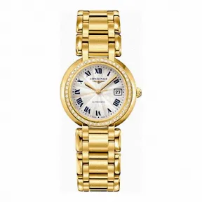 浪琴/Longines 心月系列 自动机械 18K金 镶钻 女表 L8.113.7.78.6