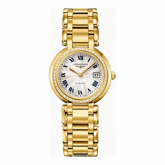 浪琴/Longines 心月系列 自动机械 18K金 镶钻 女表 L8.113.7.78.6