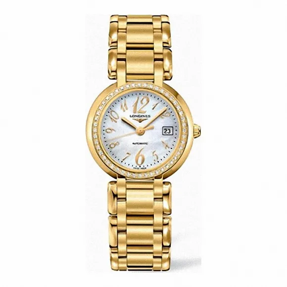 浪琴/Longines 心月系列 自动机械 18K金 镶钻 女表 L8.113.7.83.6