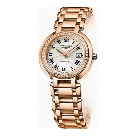 浪琴/Longines 心月系列 自动机械 精钢镶钻 女表 L8.113.9.78.6