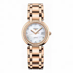 浪琴/Longines 心月系列 自动机械 18K玫瑰金镶钻 女表 L8.113.9.87.6