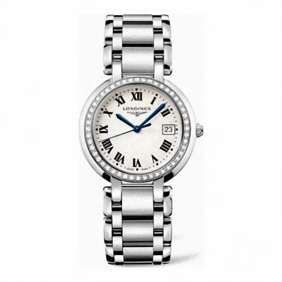 浪琴/Longines 心月系列 石英 精钢 镶钻 女表 L8.114.0.71.6