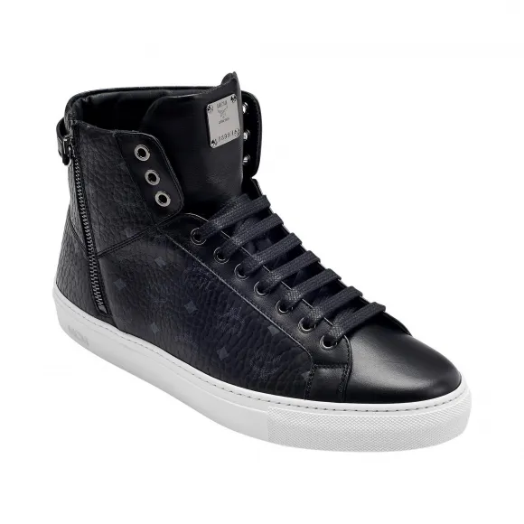 MCM VISETOS 男士高帮旋扣运动鞋 MEX7AMM02BK041