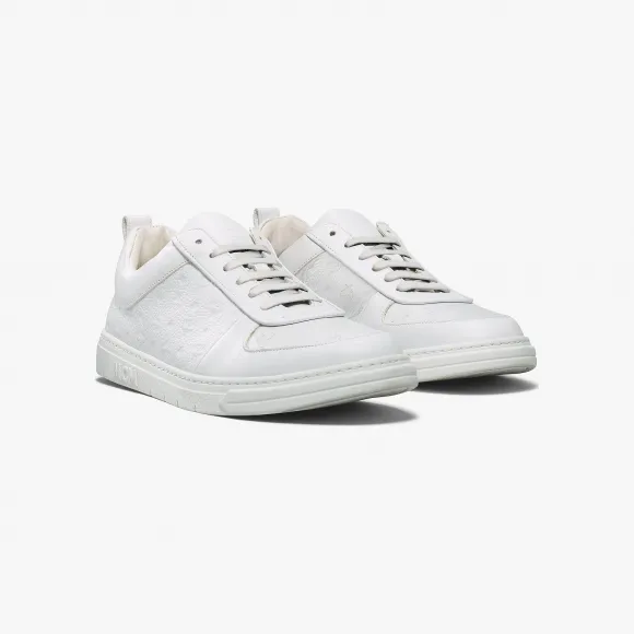 MCM 男士环保 Terrain 低筒缩写字母图案皮革运动鞋 MEXBSMM04WT040