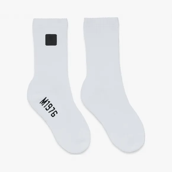 MCM 1976 logo 长筒袜 MEZASBM02WT0ML