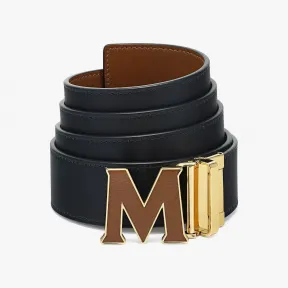 MCM 克劳斯皮革镶嵌 M 双面皮带 1.5 英寸压纹皮革 MXBCSVI03N7001