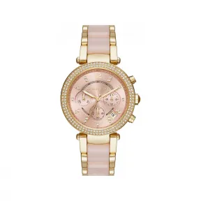 迈克高仕/Michael Kors Parker 密镶金色树脂腕表  MK6326910