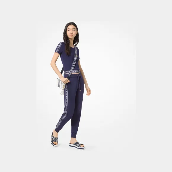 迈克高仕/Michael Kors 徽标胶带粘胶纤维慢跑裤 MS93H495ZW-1724