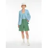 麦丝玛拉/Max Mara 棉麻帆布百慕大短裤 5141024206006
