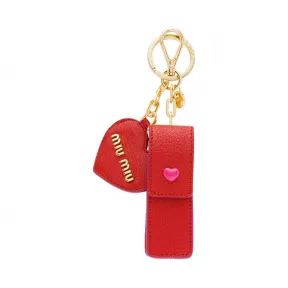 缪缪/Miu Miu Love标识皮革挂饰 5TL359_2BQ3_F0YFY