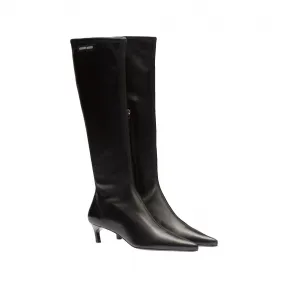 缪缪/Miu Miu 黑色 弹力软羊革长靴 5W941D-L68-F0002