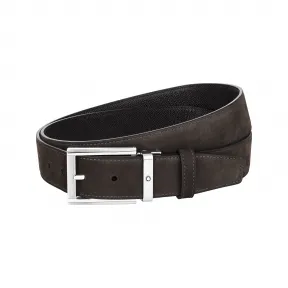 万宝龙/Montblanc 全新万宝龙矩形闪亮哑光精钢针式带扣腰带
 126041 - U0126041