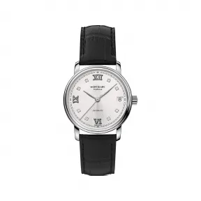 万宝龙/Montblanc MB128689-全新万宝龙传统系列日期自动上链钻石时标腕表 32毫米（天光银表盘）