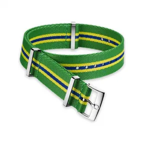 欧米茄/Omega 绿黄蓝相间条纹尼龙表带 - 031CWZ010678