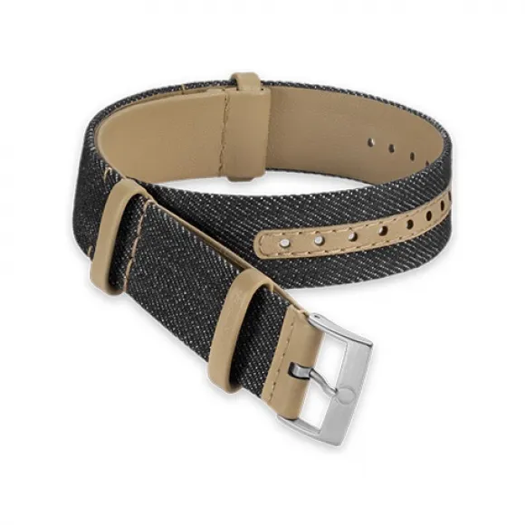 欧米茄/Omega 黑色丹宁和皮表带 - 031CWZ010933