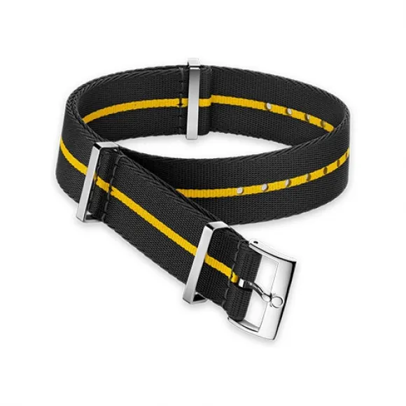 欧米茄/Omega 黄色条纹黑色尼龙表带 - 031CWZ014683