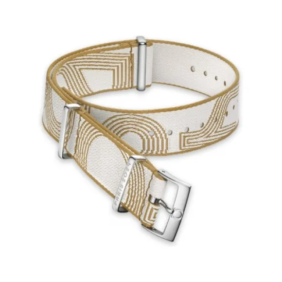 欧米茄/Omega 白色和黄色尼龙表带 - 031Z019139