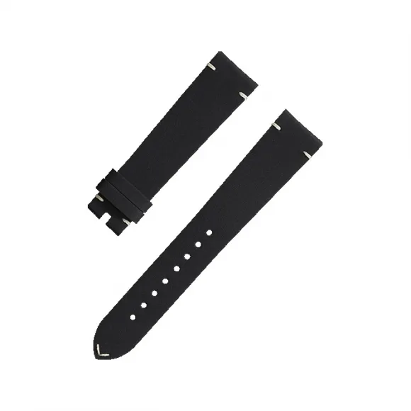 欧米茄/Omega Watch Straps 黑色皮表带连针扣