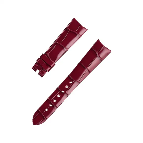 欧米茄/Omega 红色鳄鱼皮表带，搭配针扣 腕表表带 032CUZ012325|025STZ008327