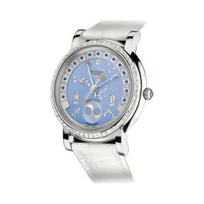 帕玛强尼/Parmigiani Quantieme Perpetuel Retrograde系列 女表 18k白金镶钻 自动机械机芯 PF011586.01