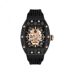 菲利普·普莱因/Philipp Plein 鳄鱼皮和金质 CRYPTO KING BLACK BEA$T 手表 122617-02RG-4-0