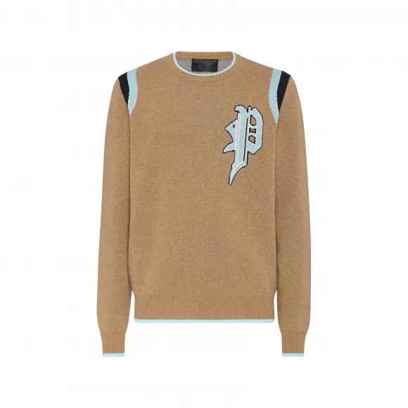 菲利普·普莱因/Philipp Plein 棉/羊毛套衫圆领 LS Gothic Plein FACC-MKO1238-PKN002N-06