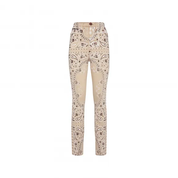 菲利普·普莱因/Philipp Plein 牛仔布超高腰 Jegging 佩斯利头巾 FACC-WDT2358-PDE004N-06