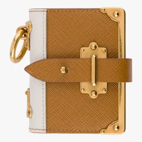 普拉达/Prada 焦糖色+粉雾白  记事本 1TL058 053 F0MDP