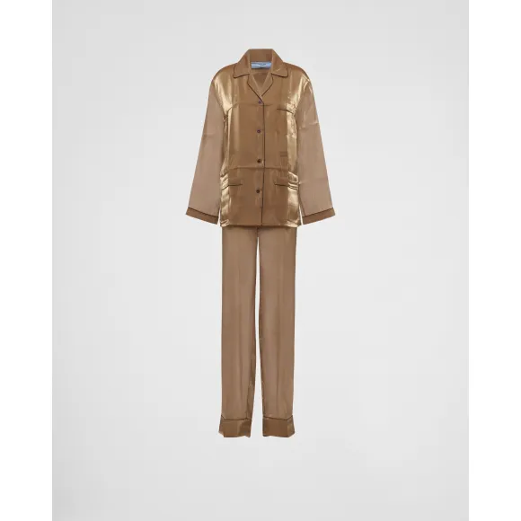 普拉达/Prada 科技巴里纱睡衣 PJ6095-1D9E-F0037