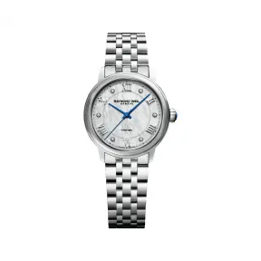 雷蒙威/Raymond Weil 自动钻石表链腕表 - 经典大师女士系列 31 MM 2131-ST-00966